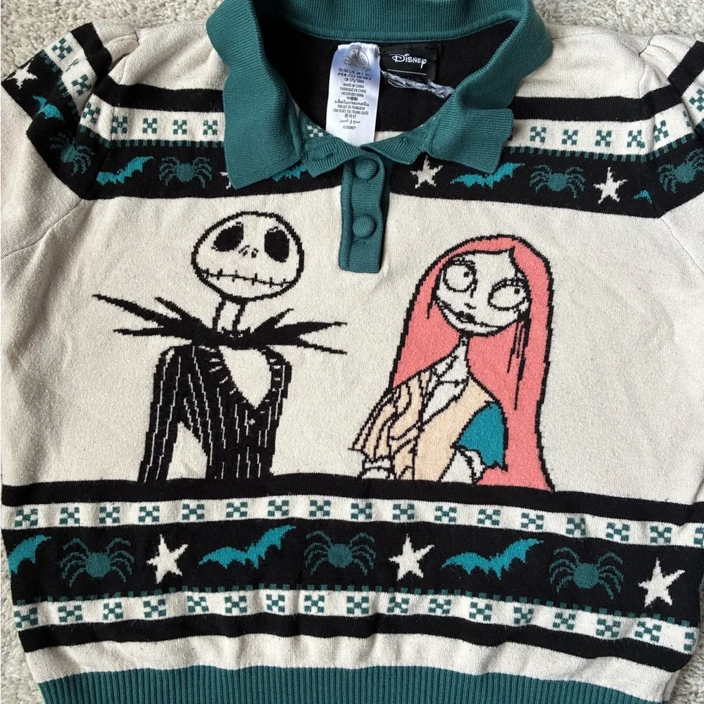 Disney Nightmare Before Christmas Short Sleeve Sweater - Picture 2 of 6